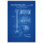 Electric Guitar Fender Amplifier Fender Bass Tremolo Blueprint Canvas