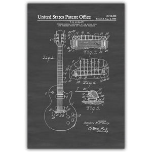 Electric Guitar Fender Amplifier Fender Bass Tremolo Blueprint Canvas