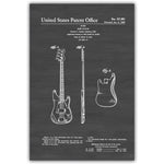 Electric Guitar Fender Amplifier Fender Bass Tremolo Blueprint Canvas