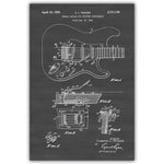 Electric Guitar Fender Amplifier Fender Bass Tremolo Blueprint Canvas