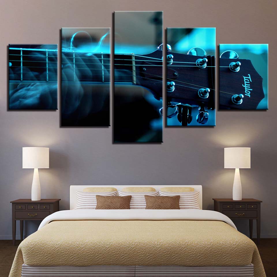 5 Pieces Guitar Tuner HD Printed Painting