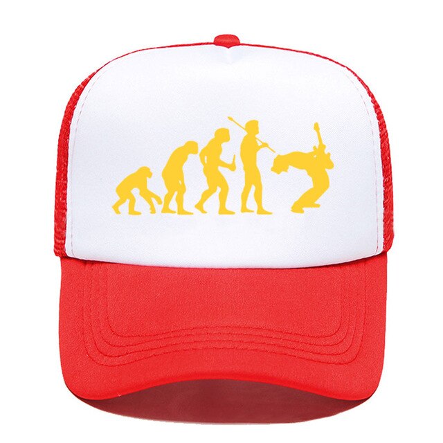 Evolution Of Music Rock Guitar Baseball Cap