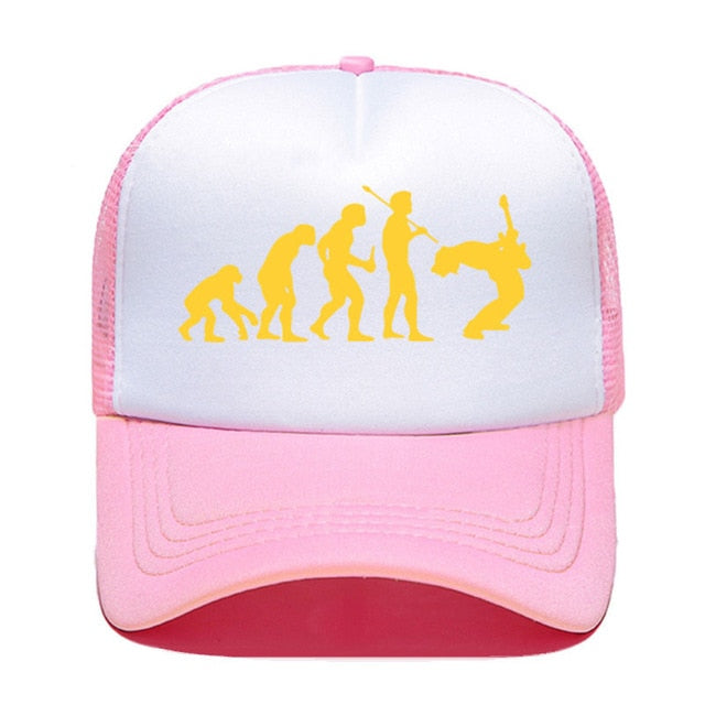 Evolution Of Music Rock Guitar Baseball Cap