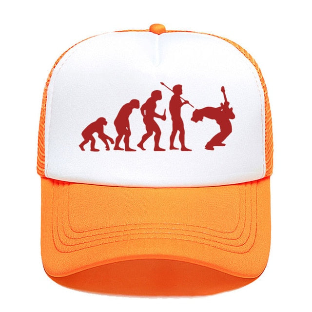 Evolution Of Music Rock Guitar Baseball Cap