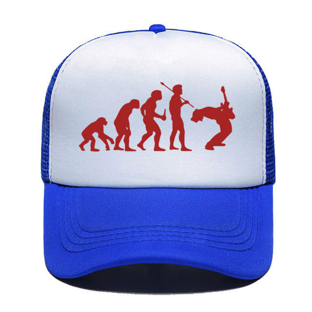 Evolution Of Music Rock Guitar Baseball Cap