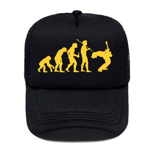 Evolution Of Music Rock Guitar Baseball Cap