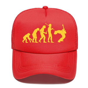 Evolution Of Music Rock Guitar Baseball Cap