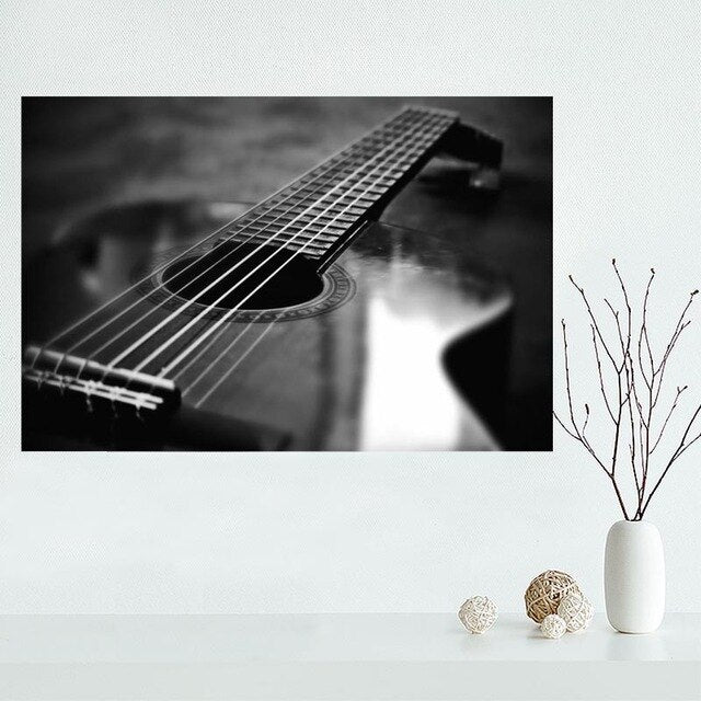 Custom Guitar canvas painting poster Cloth Print