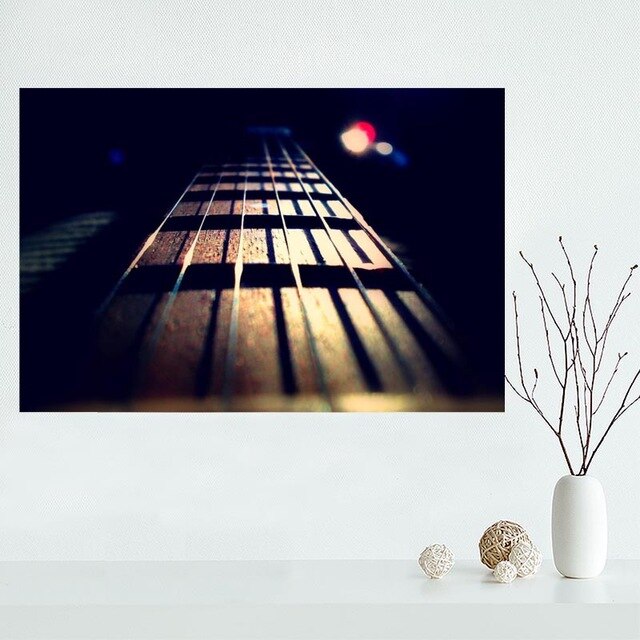 Custom Guitar canvas painting poster Cloth Print