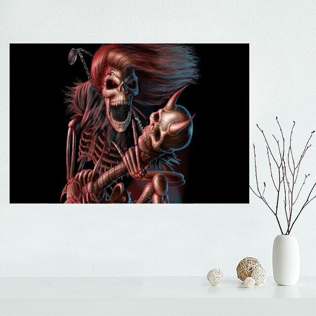 Custom Guitar canvas painting poster Cloth Print