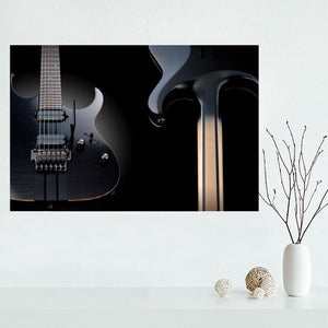 Custom Guitar canvas painting poster Cloth Print