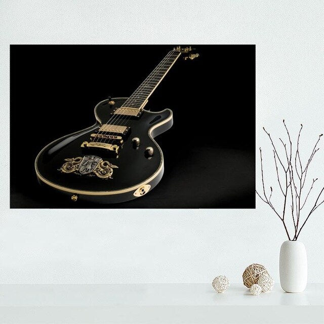 Custom Guitar canvas painting poster Cloth Print