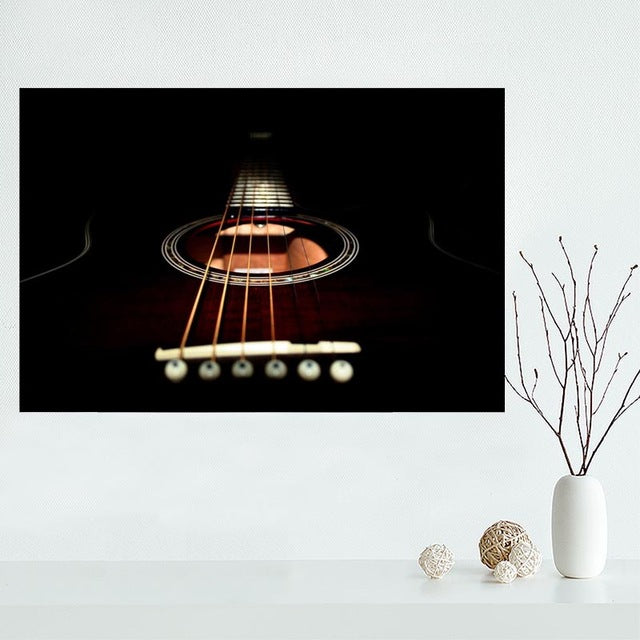 Custom Guitar canvas painting poster Cloth Print