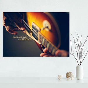 Custom Guitar canvas painting poster Cloth Print