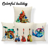 Colorful Guitar Band Cushion Covers