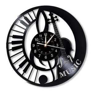 Guitar Clock 12-Inch Vinyl Record Clock