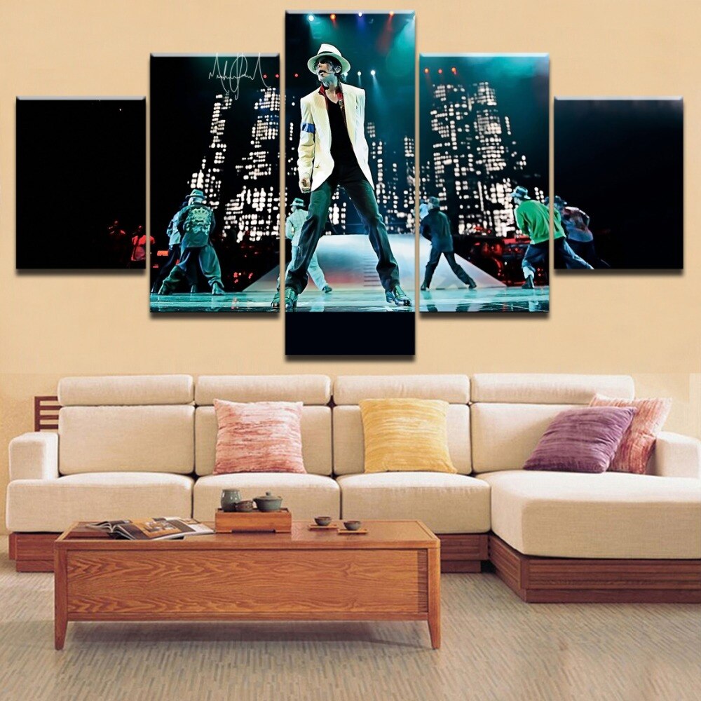 5 Pieces HD Printing Painting Michael Jackson