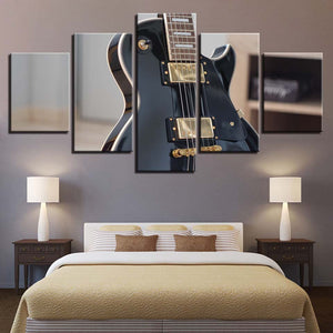 5 Pieces Wall Art Rock Electric Guitar Canvas Paintings