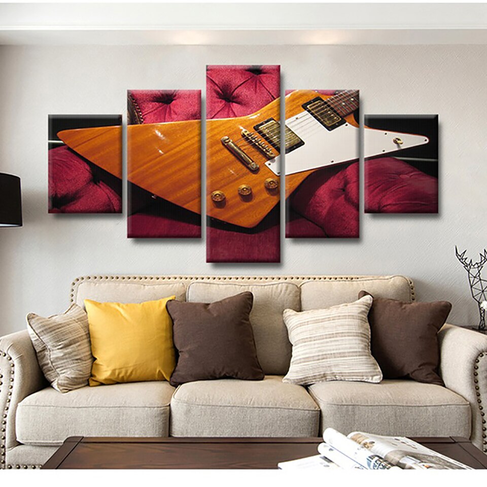 5 Piece EXP Guitar on Canvas