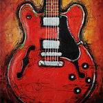 Still life guitar scenery canvas oil painting