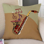 Music Notes Musical Instruments Pillow Case Cushion Cover