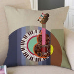 Music Notes Musical Instruments Pillow Case Cushion Cover