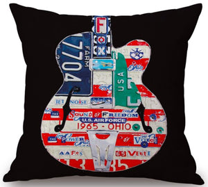 Pop Art Music Guitar Neck Body Pillowcase