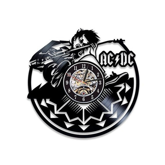 AC.DC Creative Artwork Vinyl Record Wall Clock