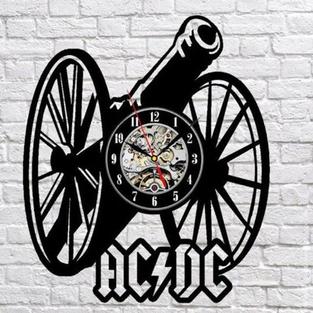 AC.DC Creative Artwork Vinyl Record Wall Clock