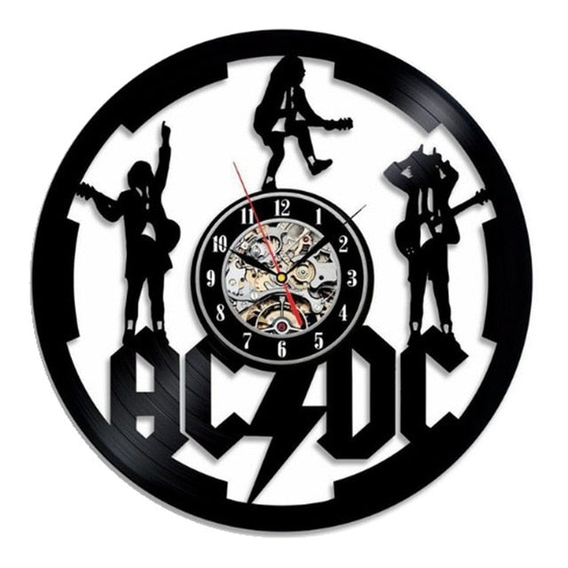 AC.DC Creative Artwork Vinyl Record Wall Clock