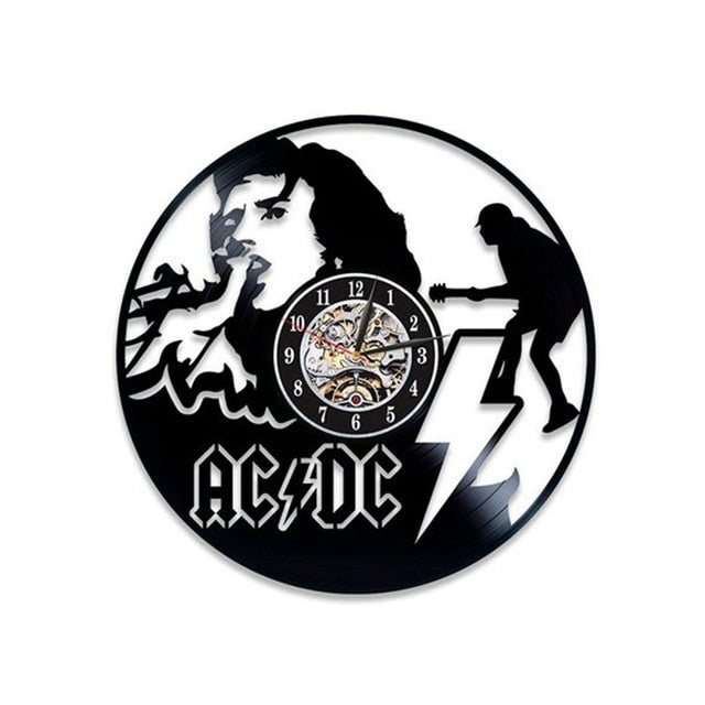 AC.DC Creative Artwork Vinyl Record Wall Clock