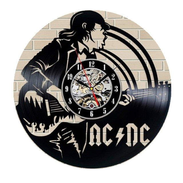 AC.DC Creative Artwork Vinyl Record Wall Clock