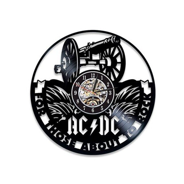 AC.DC Creative Artwork Vinyl Record Wall Clock