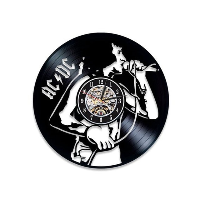 AC.DC Creative Artwork Vinyl Record Wall Clock