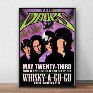 The Doors Jim Morrison Poster Rock Band Canvas Wall Art