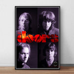 The Doors Jim Morrison Poster Rock Band Canvas Wall Art