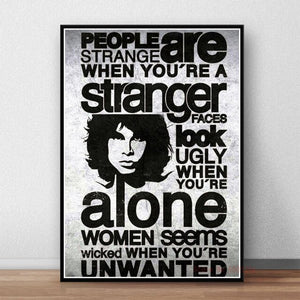 The Doors Jim Morrison Poster Rock Band Canvas Wall Art