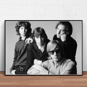 The Doors Jim Morrison Poster Rock Band Canvas Wall Art