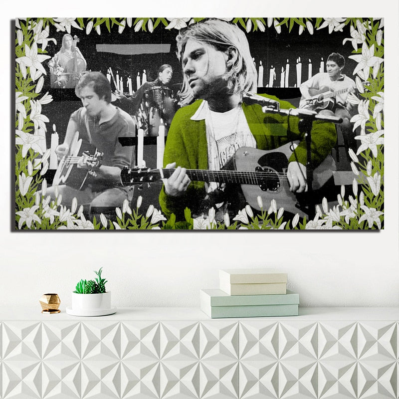 Nirvanaes kurt Cobain Paintings On Canvas Modern Art Poster