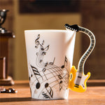 Guitar Ceramic Music Note Mug