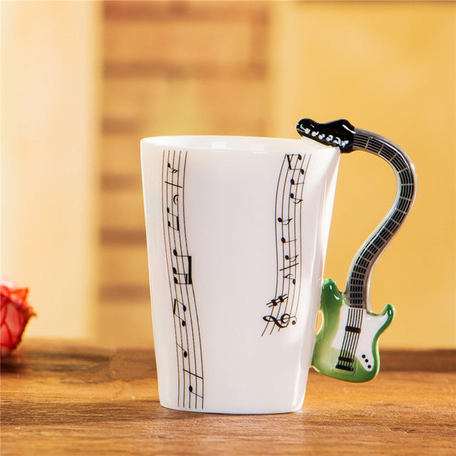 Guitar Ceramic Music Note Mug