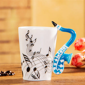 Guitar Ceramic Music Note Mug