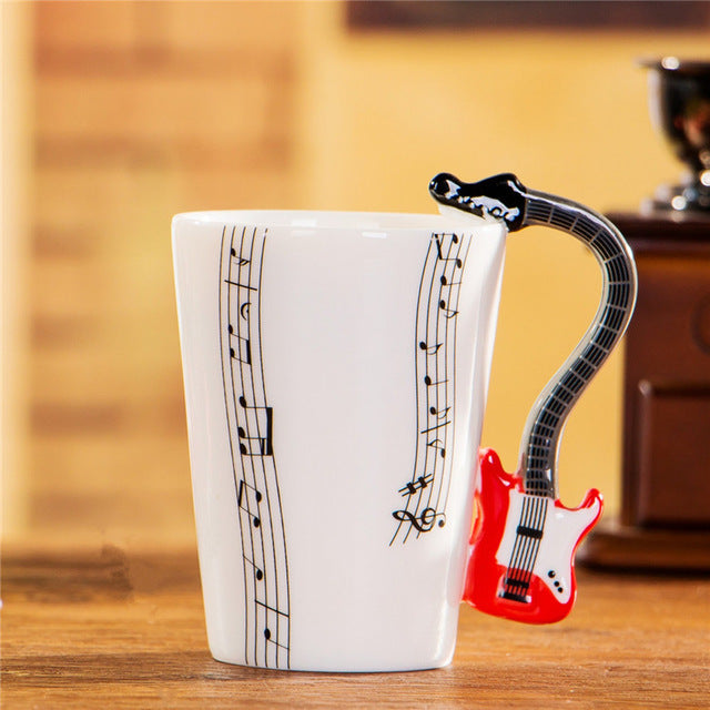 Guitar Ceramic Music Note Mug