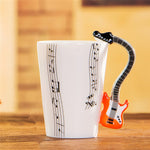 Guitar Ceramic Music Note Mug