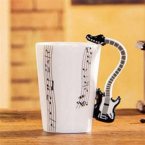 Guitar Ceramic Music Note Mug