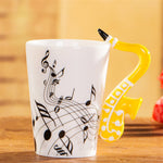 Guitar Ceramic Music Note Mug