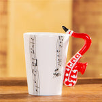 Guitar Ceramic Music Note Mug