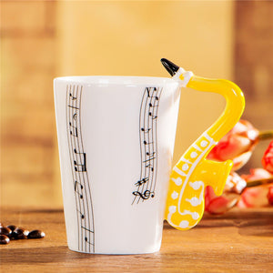 Guitar Ceramic Music Note Mug