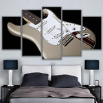 5 Panel Electric Guitar Canvas Painting