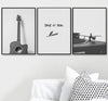 Black White Guitar Music Wall Art Painting